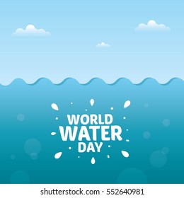 World Water Day Campaign Design Vector. Great for greeting card, poster and banner.