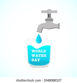 World Water Day Campaign. Suitable for creative  Greeting Card and Poster.