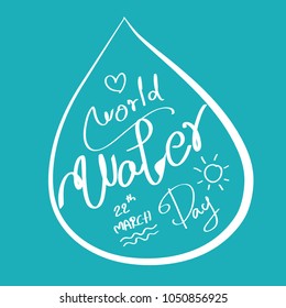 World Water Day Campaign. Suitable for Greeting Card and Poster.