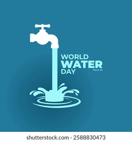 World Water Day Campaign. Suitable for Greeting cards and posters. waterdrop concept