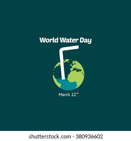 World Water Day Campaign. Suitable for Greeting Card and Poster.