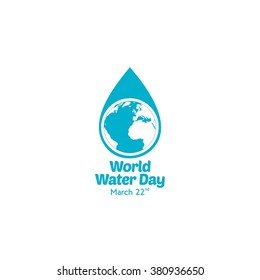 World Water Day Campaign. Suitable for Greeting Card and Poster.