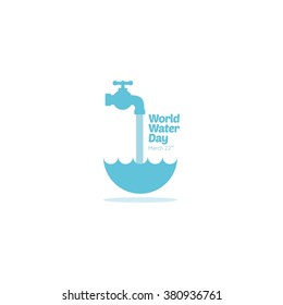World Water Day Campaign. Suitable for Greeting Card and Poster.