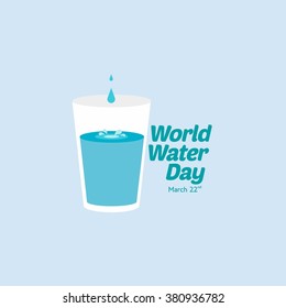 World Water Day Campaign. Suitable for Greeting Card and Poster.