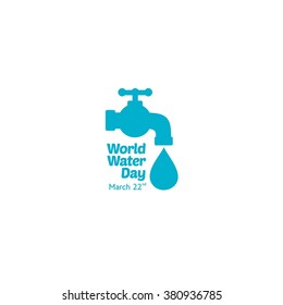 World Water Day Campaign. Suitable for Greeting Card and Poster.