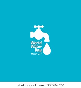 World Water Day Campaign. Suitable for Greeting Card and Poster.