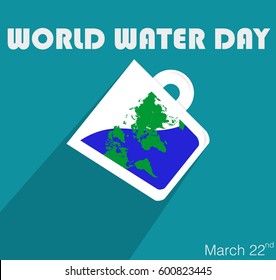 World Water Day Campaign. Suitable for Greeting Card and Poster