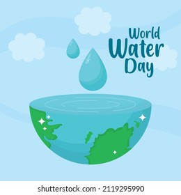 world water day cartel over blue