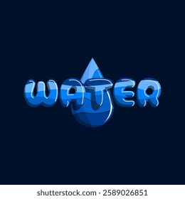 World Water Day to celebrate on March 22nd. Decorative bold text with water drops on dark blue background.