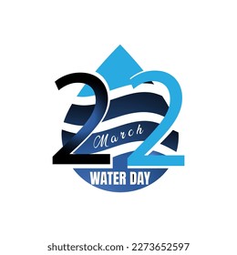 world water day concept. 22 march . web banner design. illustration vector