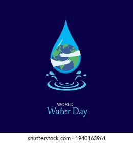 World Water Day Concept. Every Drop Matters. Saving water and world environmental protection concept. vector. illustration.
