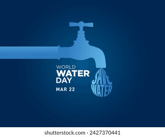 World Water Day Concept. Every Drop Matters. Saving water and world environmental protection concept- Environment day and earth day.