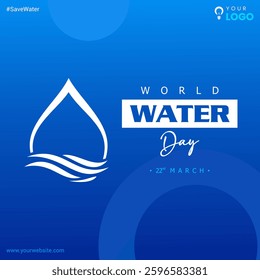 World water day concept. Every drop matters. Saving water and world environmental protection day