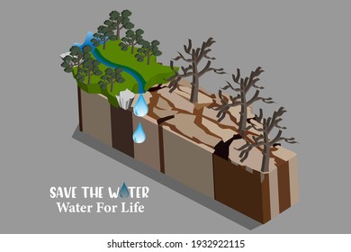world water day concept. illustration vector