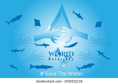 world water day concept. illustration vector