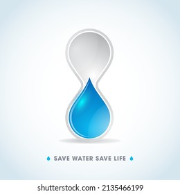 World Water Day Concept logo typography. Every Drop Matters. Save water save life, world environmental protection concept- Environment day