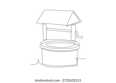 Dibujo de una línea del concepto del día mundial del agua