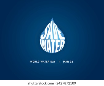 World Water Day Concept. Water for peace - Saving water and world environmental protection concept- Environment day and earth day.