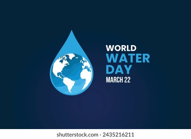 Concepto del Día Mundial del Agua. Agua para la paz. Concepto de ahorro de agua y protección ambiental mundial - Día del Medio Ambiente y Día de la Tierra.