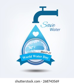 World Water Day concept. Vector illustration.