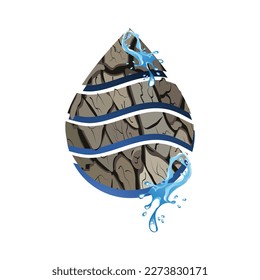 world water day concept. web banner design. logo. illustration vector