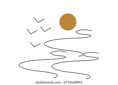 World water day continuous one line drawing minimalist outline vector illustration