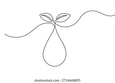 World water day continuous one line drawing minimalist outline vector illustration