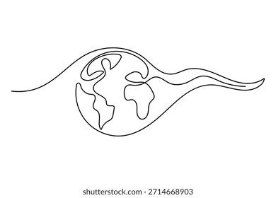 World water day continuous one line drawing minimalist outline vector illustration
