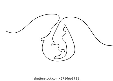 World water day continuous one line drawing minimalist outline vector illustration