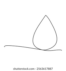 World Water Day continuous single line art and one line water drop outline vector illustration,