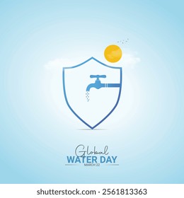 World Water Day. Water Day creative design for social media ads