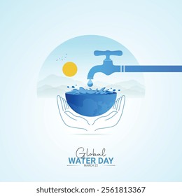 World Water Day. Water Day creative design for social media ads