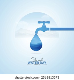 World Water Day. Water Day creative design for social media ads