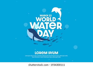World Water Day Creative Poster or Banner Designs, Vector illustration.