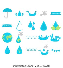World Water Day Design. Easy To Edit. EPS 10