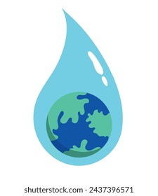 gota aislada del día mundial del agua