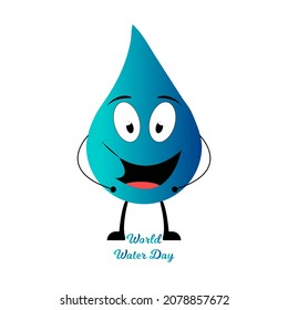 World water day event with water drop