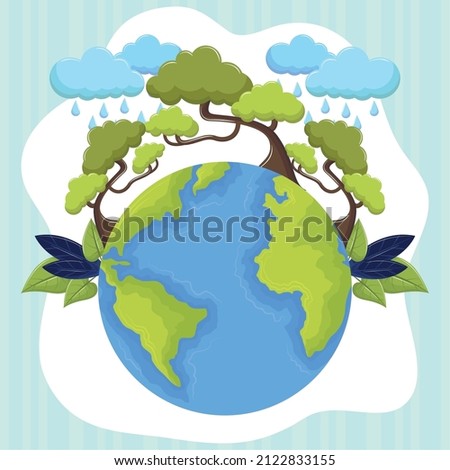 world water day, forest and rain