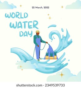 World water day. Globe Concept design for banner poster.