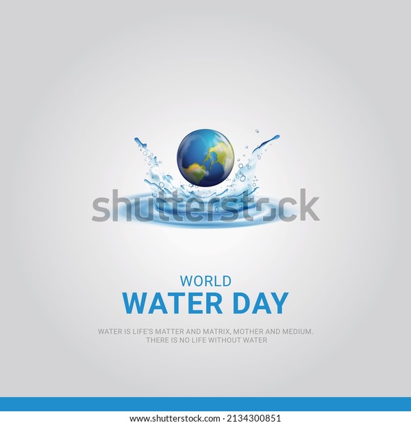 World\
water day. Globe Concept  design for banner\
poster.