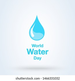 World Water Day Greeting. vector abstract waterdrop concept