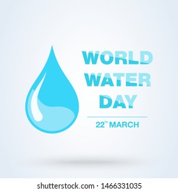 World Water Day Greeting. vector abstract waterdrop concept