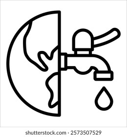 World Water Day Icon Element For Design