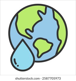 World Water Day Icon Element For Design