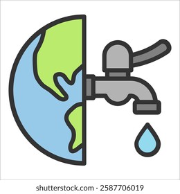 World Water Day Icon Element For Design