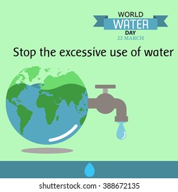 World water day illustration cartoon design 08