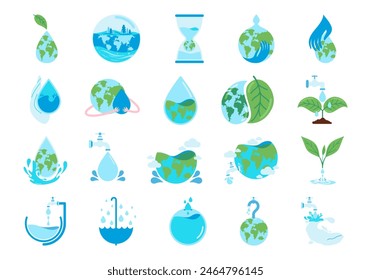 World Water Day Illustration Set