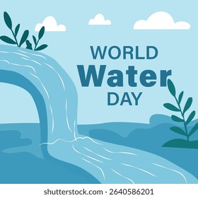 World Water Day Illustration Set: Valuing and Conserving Our Precious Resource