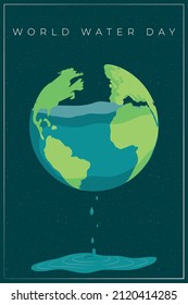 world water day invitation card design