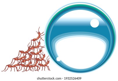 World water day for Living, Animals and Environment Concept. Illustration, shape, line, art, graphic and animal in vector isolated on background.